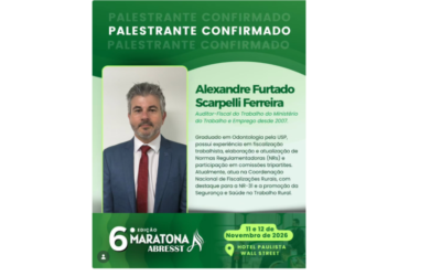 ABRESST confirma Alexandre Scarpelli Ferreira na programação da 6ª Maratona